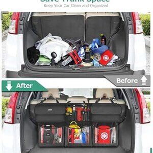 Oasser Back Seat Trunk Organizer Hanging Car Organizer Trunk Foldable Cargo.